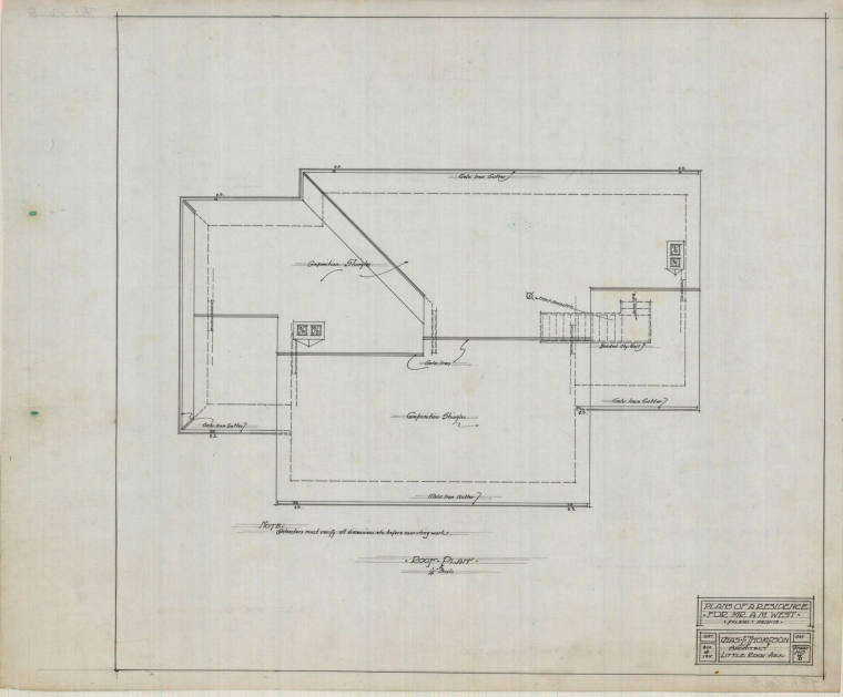 Drawing, Thompson Architectural - A.M. West, Little Rock