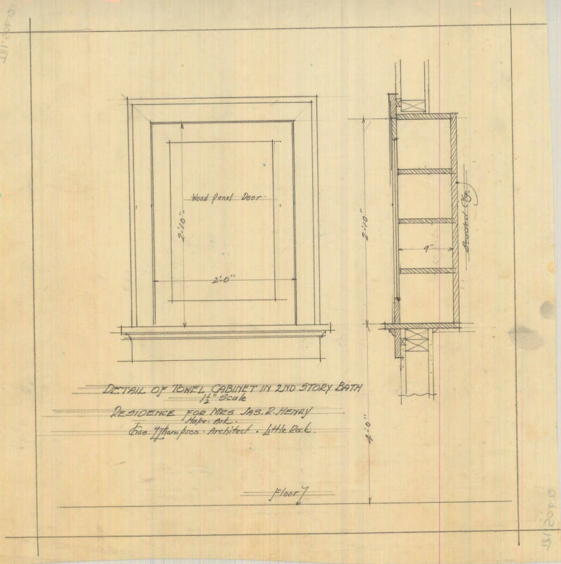 Drawing, Thompson Architectural - Mrs. James Henry, Hope