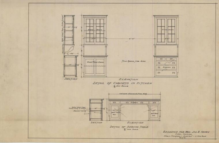 Drawing, Thompson Architectural - Mrs. James Henry, Hope