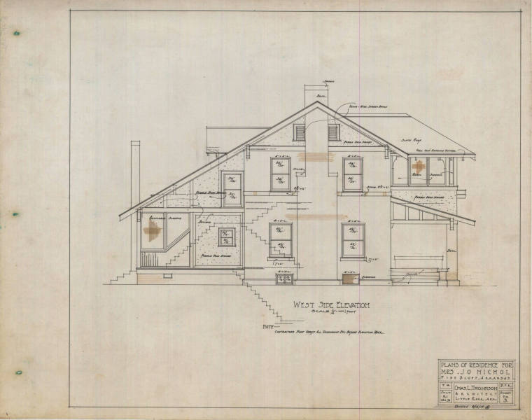 Drawing, Thompson Architectural - Mrs. Jo Nichol, Pine Bluff