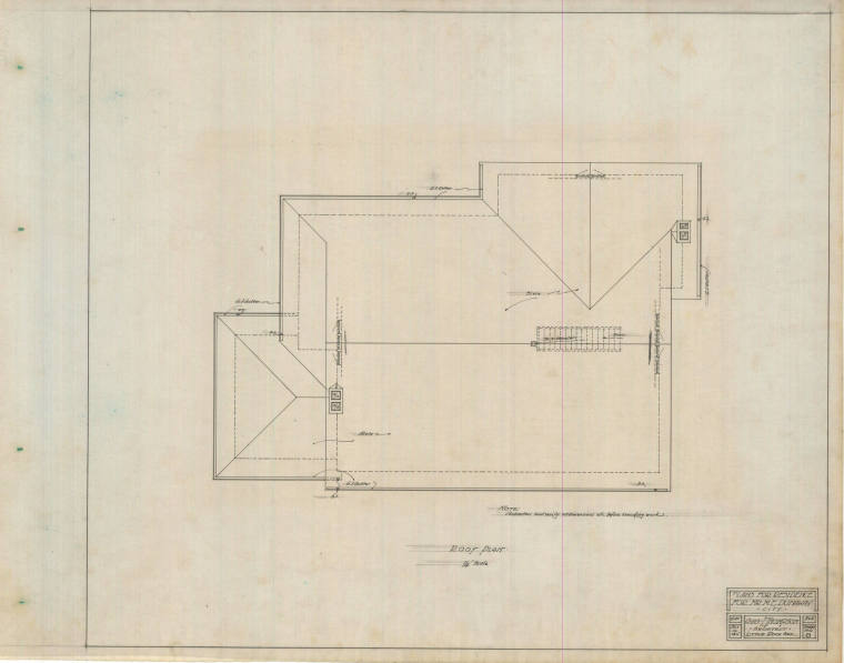 Drawing, Thompson Architectural - M.E. Dunaway, Little Rock