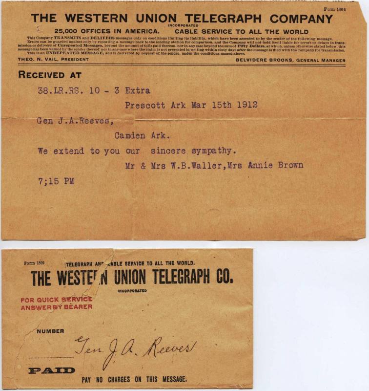 Telegram, Reeves