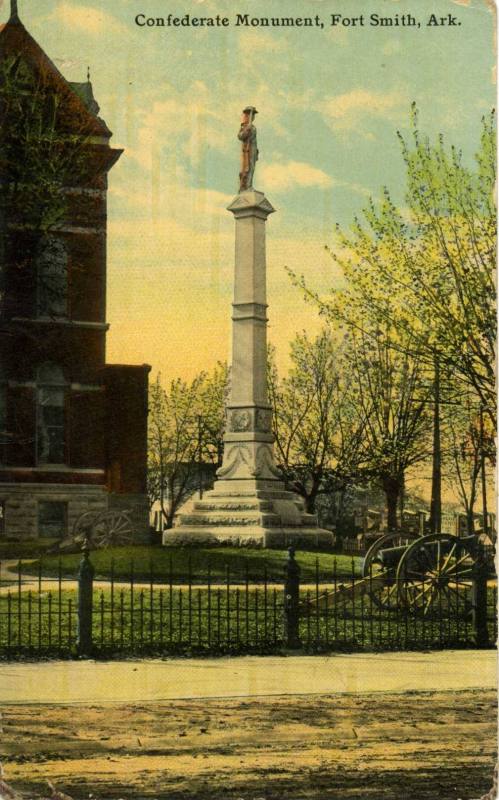 Postcard, Fort Smith Confederate Monument