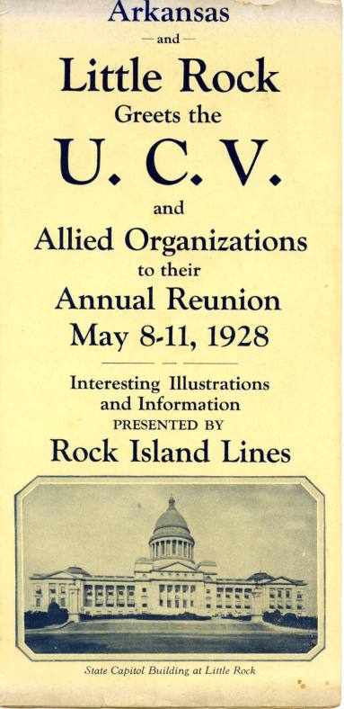 Brochure, 1928 U.C.V. Reunion in Little Rock