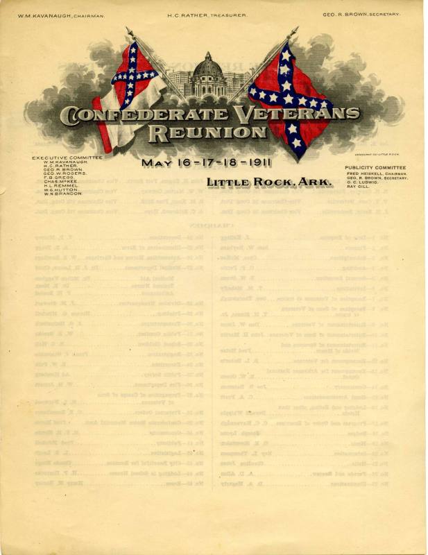 Letterhead, 1911 U.C.V. Reunion