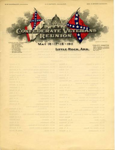 Letterhead, 1911 U.C.V. Reunion