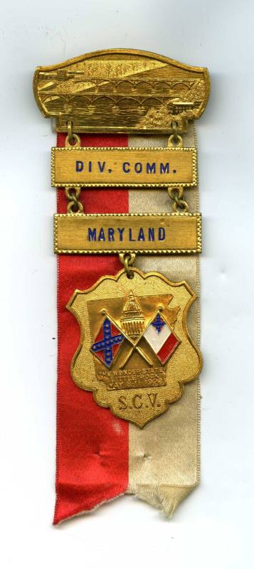 Badge, 1928 S.C.V. Division Commader's