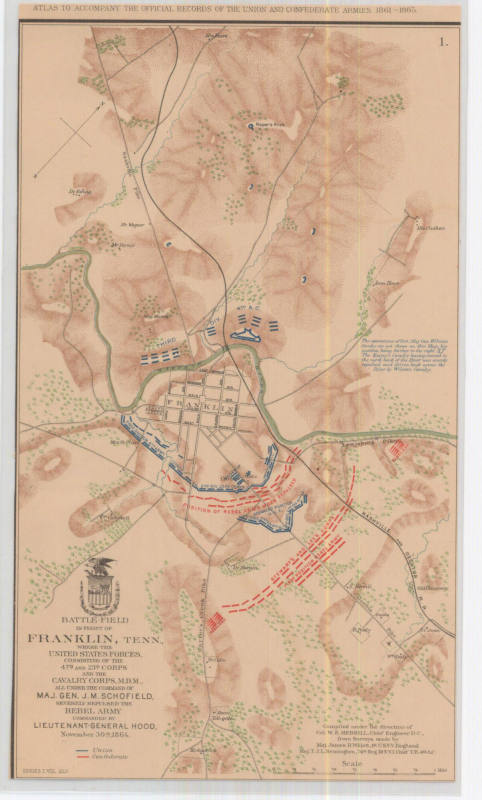 Map, Battle of Franklin