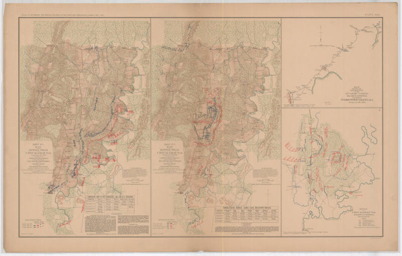 Map, Battle of Chickamauga