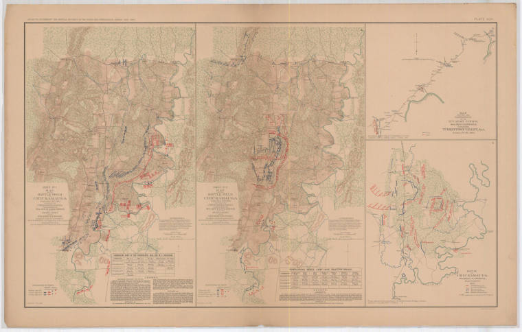 Map, Battle of Chickamauga