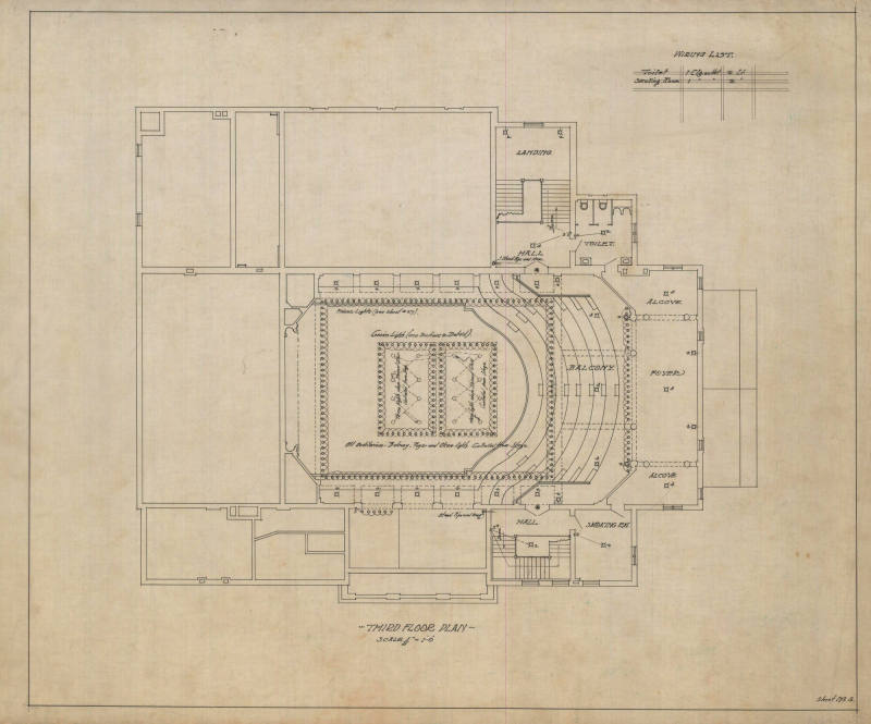 Drawing, Thompson Architectural - Albert Pike Consistory