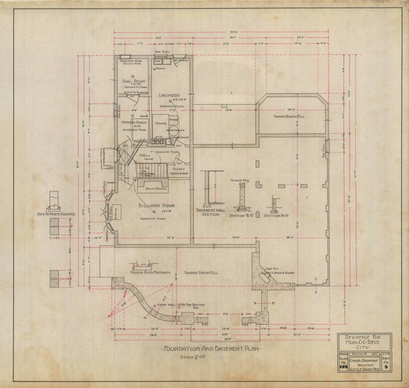 Drawing, Thompson Architectural - C.C. Reid, Little Rock