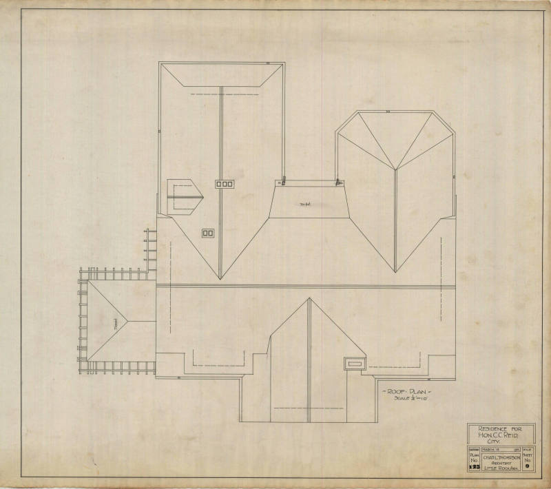 Drawing, Thompson Architectural - C.C. Reid, Little Rock