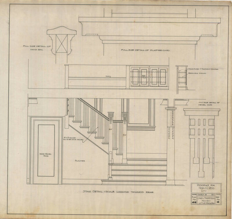 Drawing, Thompson Architectural - C.C. Reid, Little Rock