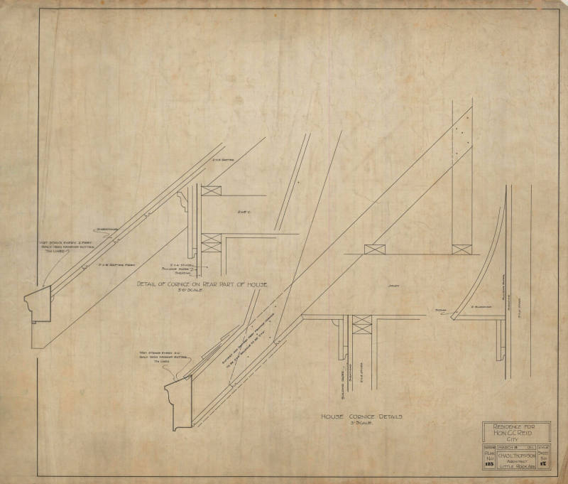 Drawing, Thompson Architectural - C.C. Reid, Little Rock