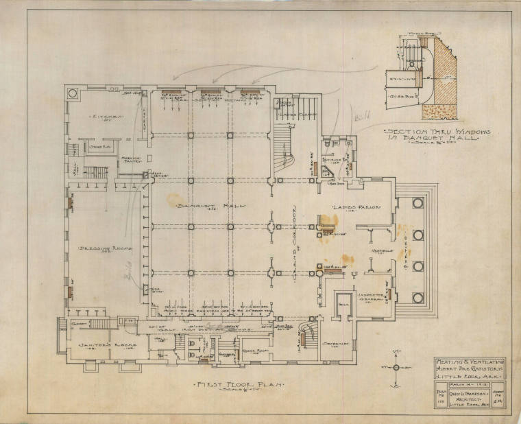 Drawing, Thompson Architectural - Albert Pike Consistory