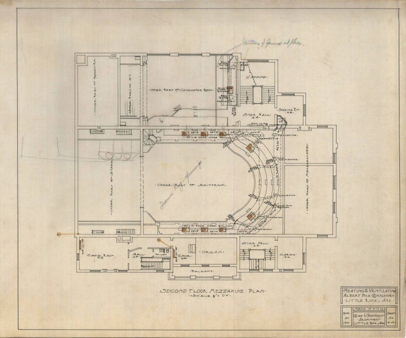 Drawing, Thompson Architectural - Albert Pike Consistory