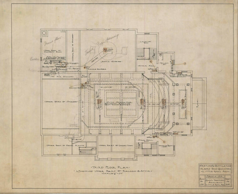 Drawing, Thompson Architectural - Albert Pike Consistory