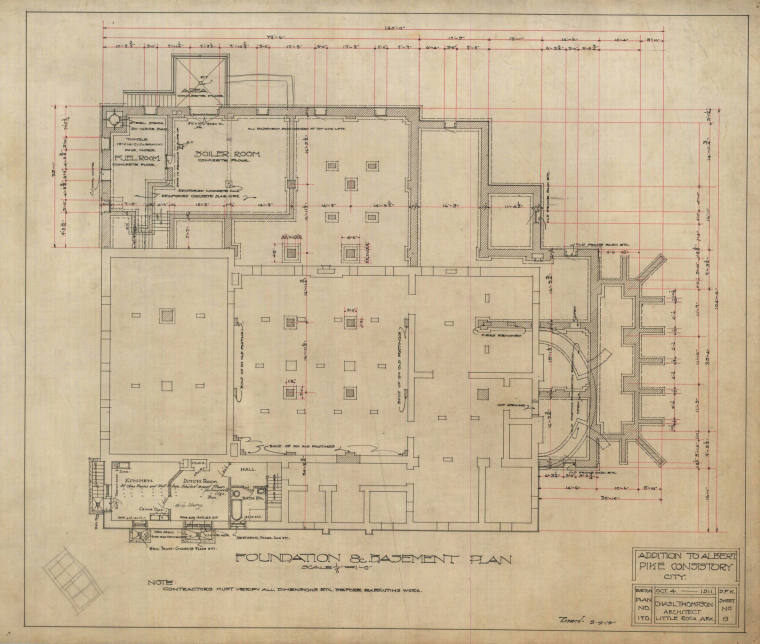 Drawing, Thompson Architectural - Albert Pike Consistory