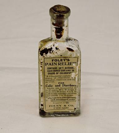 Bottle, Medicine - Foley's Pain Relief