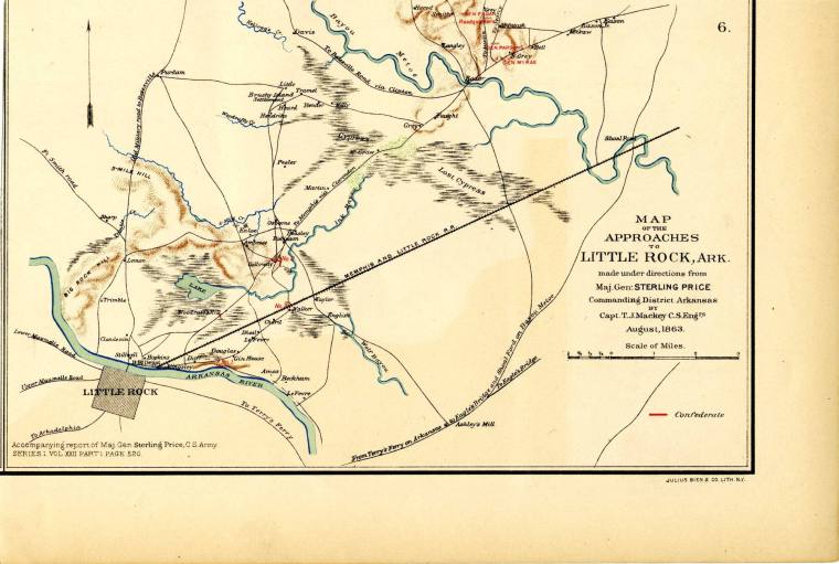 Maps, Arkansas Civil War