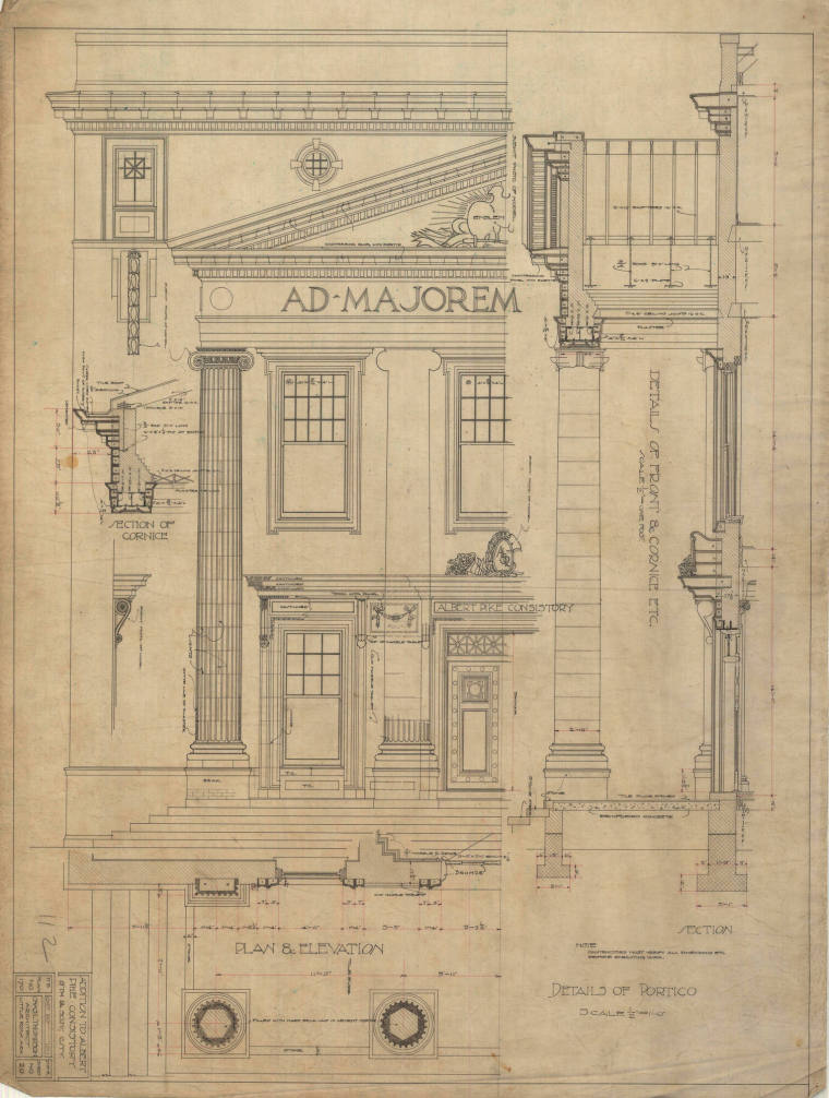 Drawing, Thompson Architectural - Albert Pike Consistory