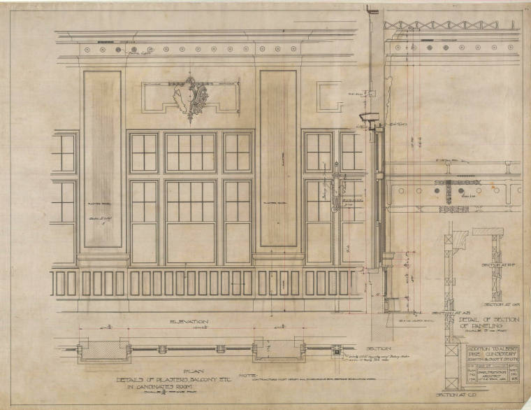 Drawing, Thompson Architectural - Albert Pike Consistory