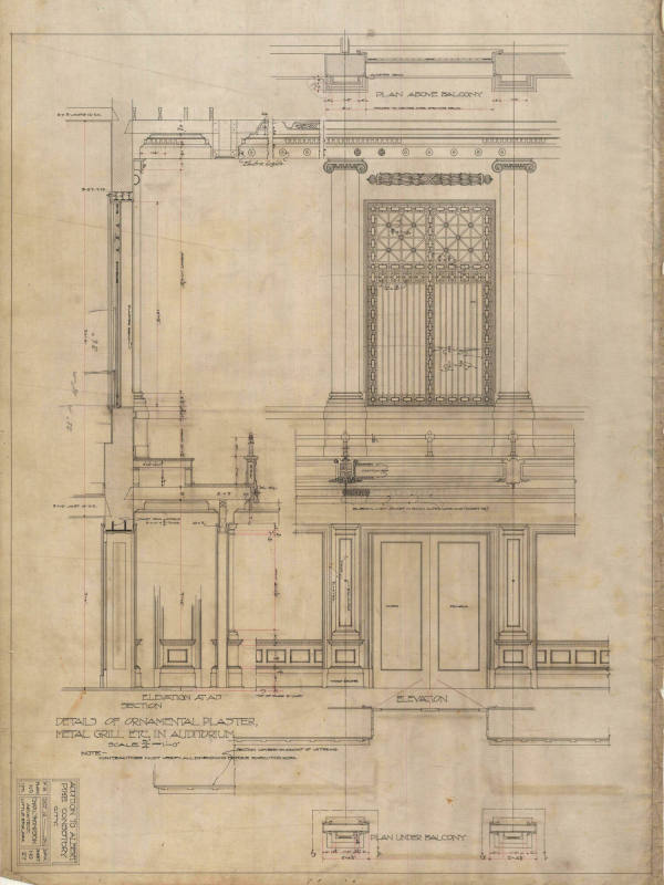 Drawing, Thompson Architectural - Albert Pike Consistory