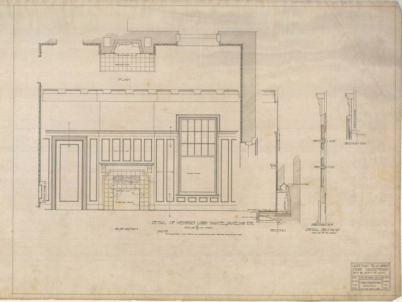 Drawing, Thompson Architectural - Albert Pike Consistory