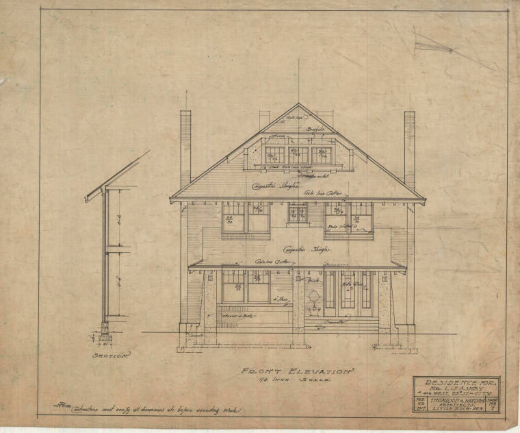 Drawing, Thompson Architectural - L.J. Ashby, Little Rock