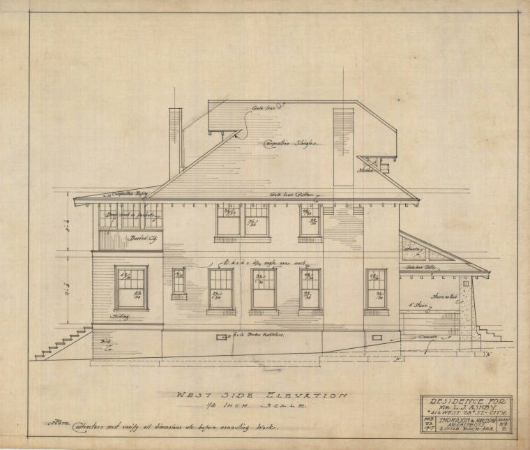 Drawing, Thompson Architectural - L.J. Ashby, Little Rock