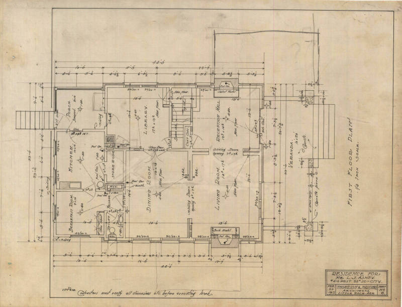 Drawing, Thompson Architectural - L.J. Ashby, Little Rock