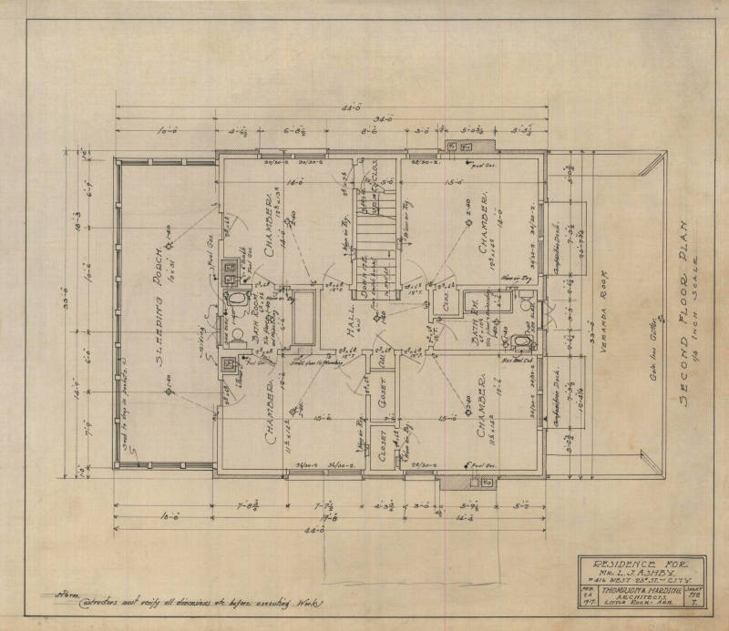 Drawing, Thompson Architectural - L.J. Ashby, Little Rock