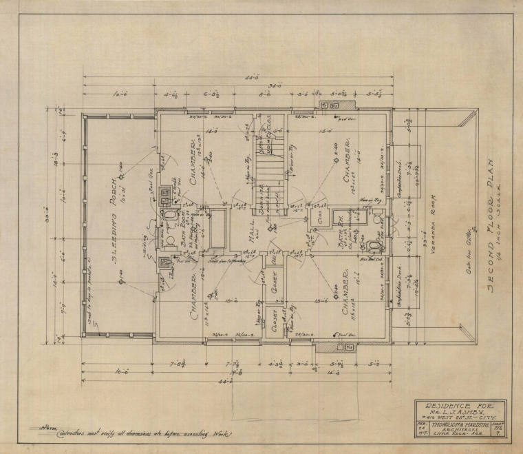 Drawing, Thompson Architectural - L.J. Ashby, Little Rock