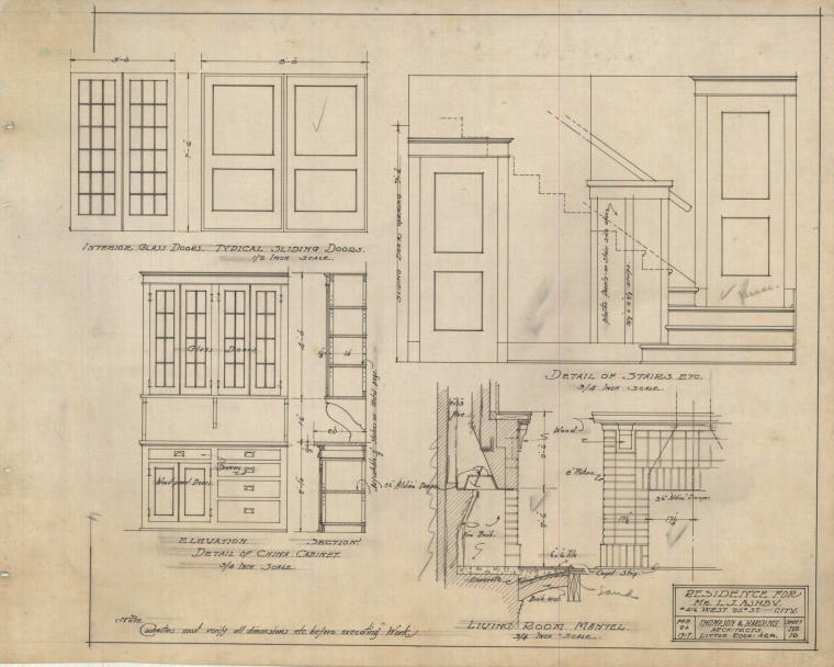 Drawing, Thompson Architectural - L.J. Ashby, Little Rock