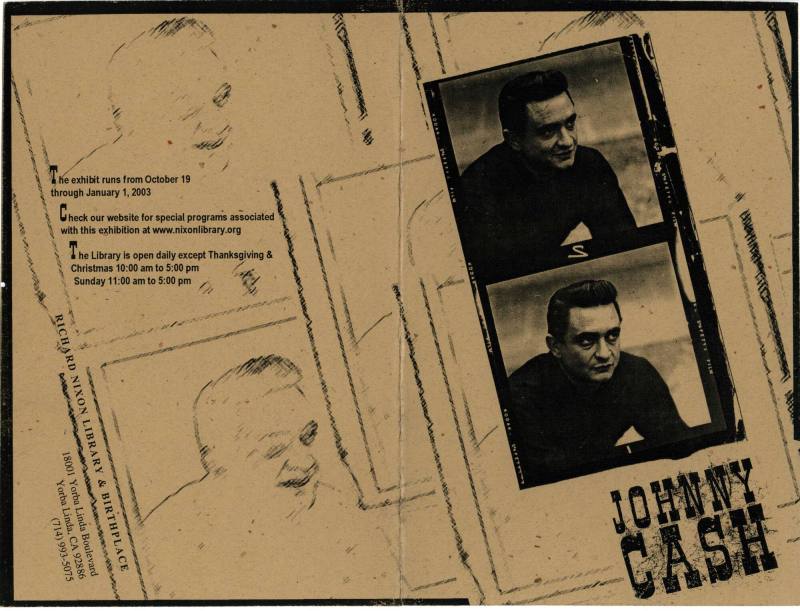 Brochure, Johnny Cash Exhibit at Nixon Library