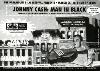 Ad, Movie - Johnny Cash in "Man in Black"