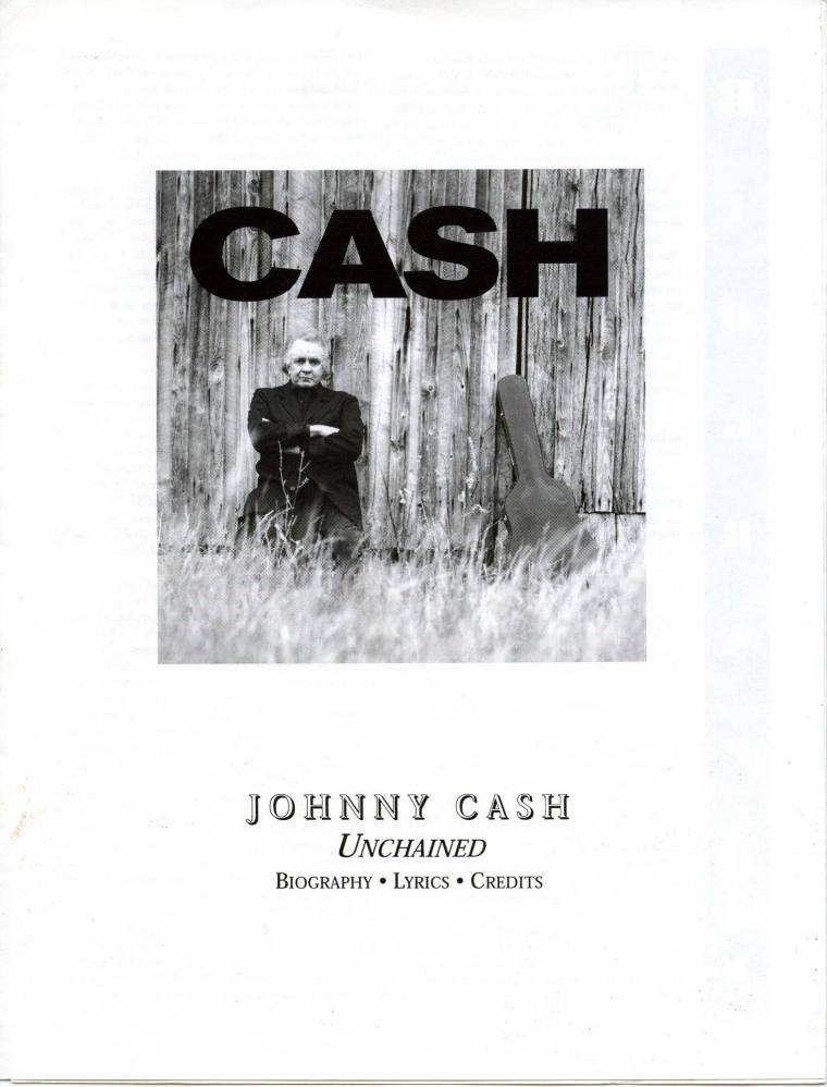 Booklet, "Unchained" Lyrics & Credits - Johnny Cash