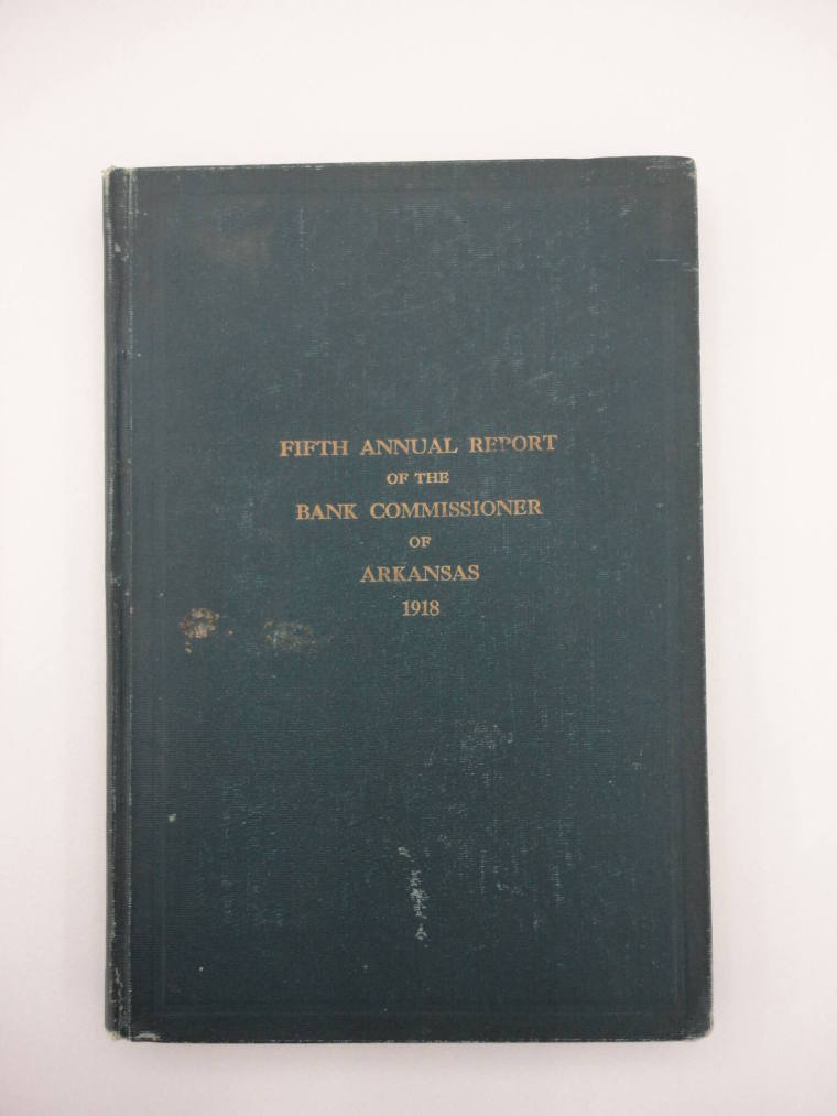 Book, "5th Annual Report, Bank Commissioner of Arkansas"