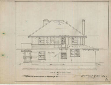 Drawing, Thompson Architectural - Dr. A.E. Harris, Little Rock