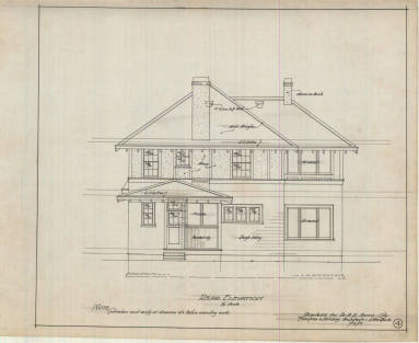 Drawing, Thompson Architectural - Dr. A.E. Harris, Little Rock