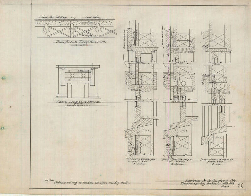 Drawing, Thompson Architectural - Dr. A.E. Harris, Little Rock