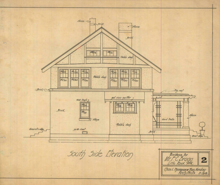 Drawing, Thompson Architectural - F.C. Bragg, Little Rock