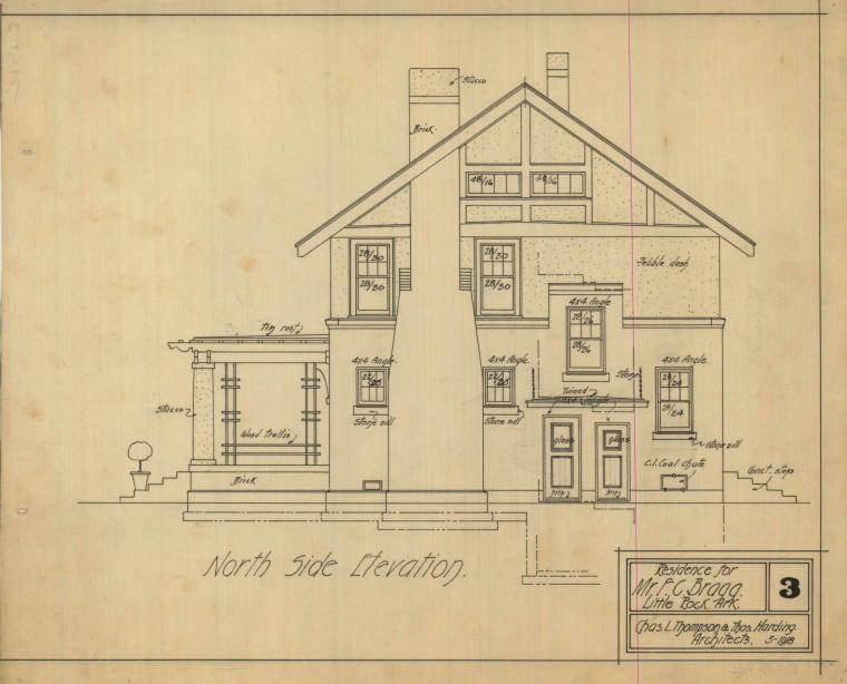 Drawing, Thompson Architectural - F.C. Bragg, Little Rock