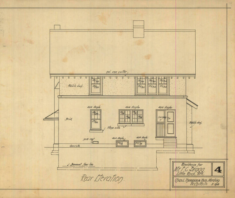 Drawing, Thompson Architectural - F.C. Bragg, Little Rock