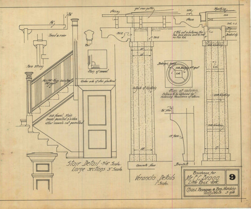 Drawing, Thompson Architectural - F.C. Bragg, Little Rock