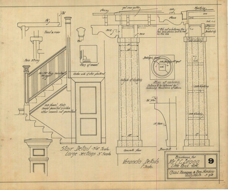 Drawing, Thompson Architectural - F.C. Bragg, Little Rock