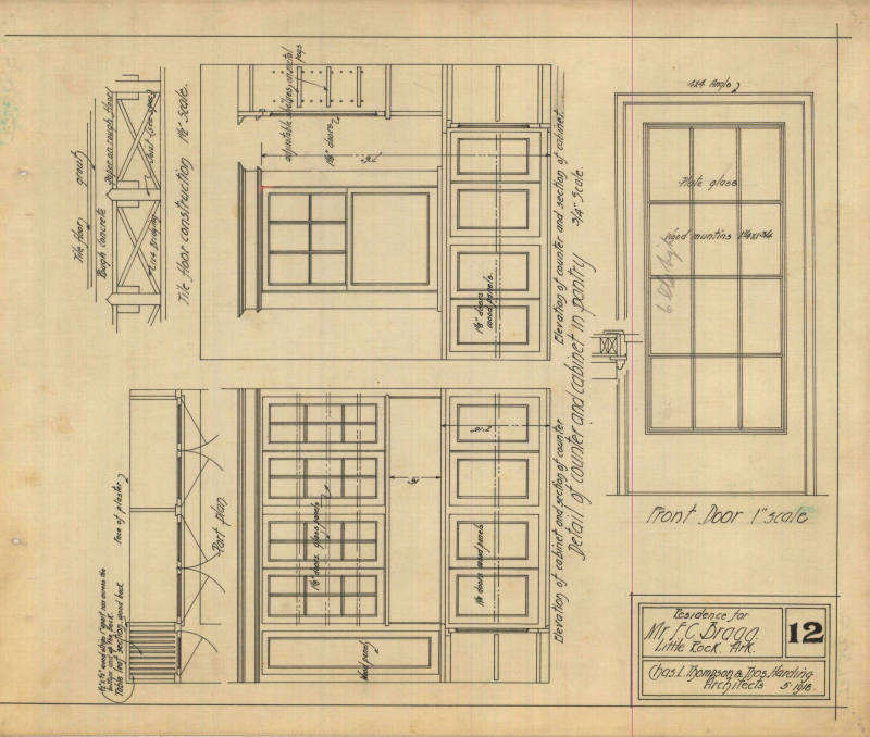 Drawing, Thompson Architectural - F.C. Bragg, Little Rock