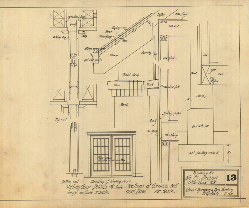 Drawing, Thompson Architectural - F.C. Bragg, Little Rock