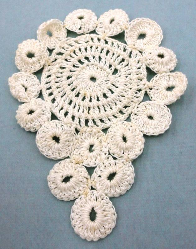 White Crochet Teardrop 